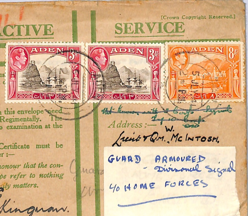 ADEN WW2 Cover *FPO.379* Honour Envelope 1941 GUARDS ARMOURED DIV Tanks WN105 - Image 5