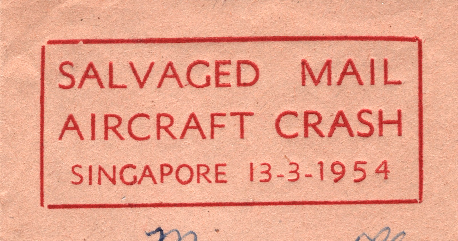 AIR CRASH MAIL Super SINGAPORE Cachet 1954 Malaya SALVAGED GB Official Cover UG5 - Image 11
