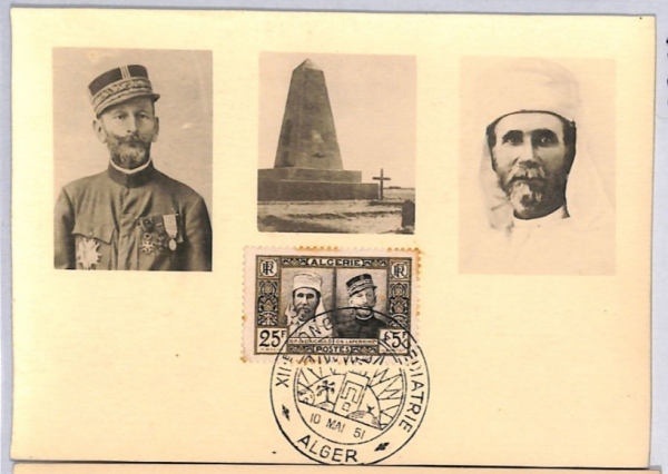 ALGERIA 1950 *FRENCH SAHARA EXPLORERS* Set{2} 1951 Stamp Day MAXI-CARD YF360 - Image 4