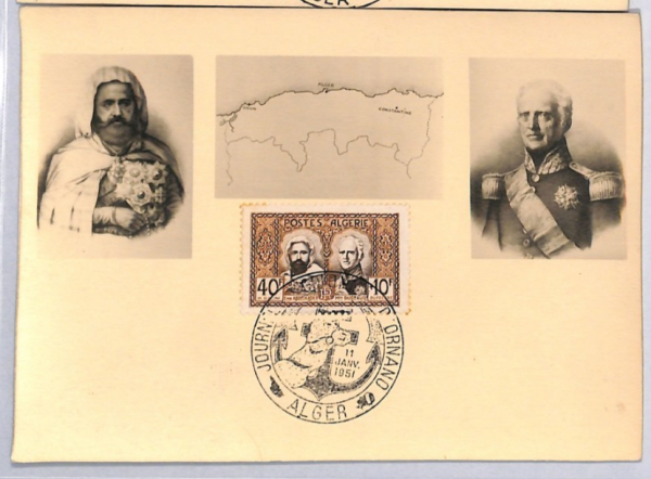 ALGERIA 1950 *FRENCH SAHARA EXPLORERS* Set{2} 1951 Stamp Day MAXI-CARD YF360 - Image 8