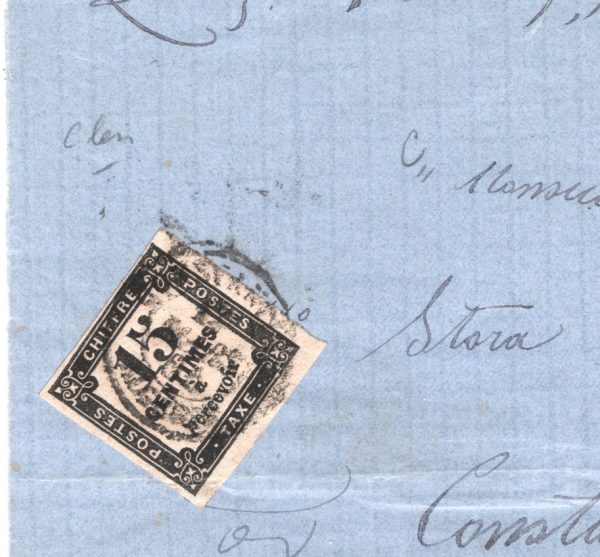 ALGERIA Cover France Cols 15c *POSTAGE DUE* Ain-Beida 1864 CDS Constantine WX118 - Image 7