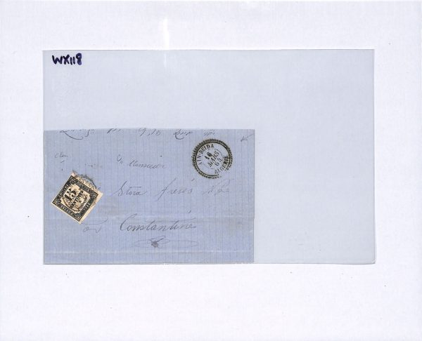 ALGERIA Cover France Cols 15c *POSTAGE DUE* Ain-Beida 1864 CDS Constantine WX118 - Image 10