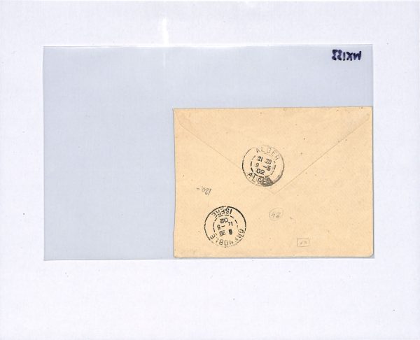 ALGERIA RAILWAY Cover Super *TIZI-OUZOU MENERVILLE* BlueCONVOYEUR 1902 CDS WX133 - Image 12
