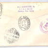ANDORRA Air Mail 1948 Cover (Spanish) Registered USA NJ Rahway Forwarded YV286 - Image 4
