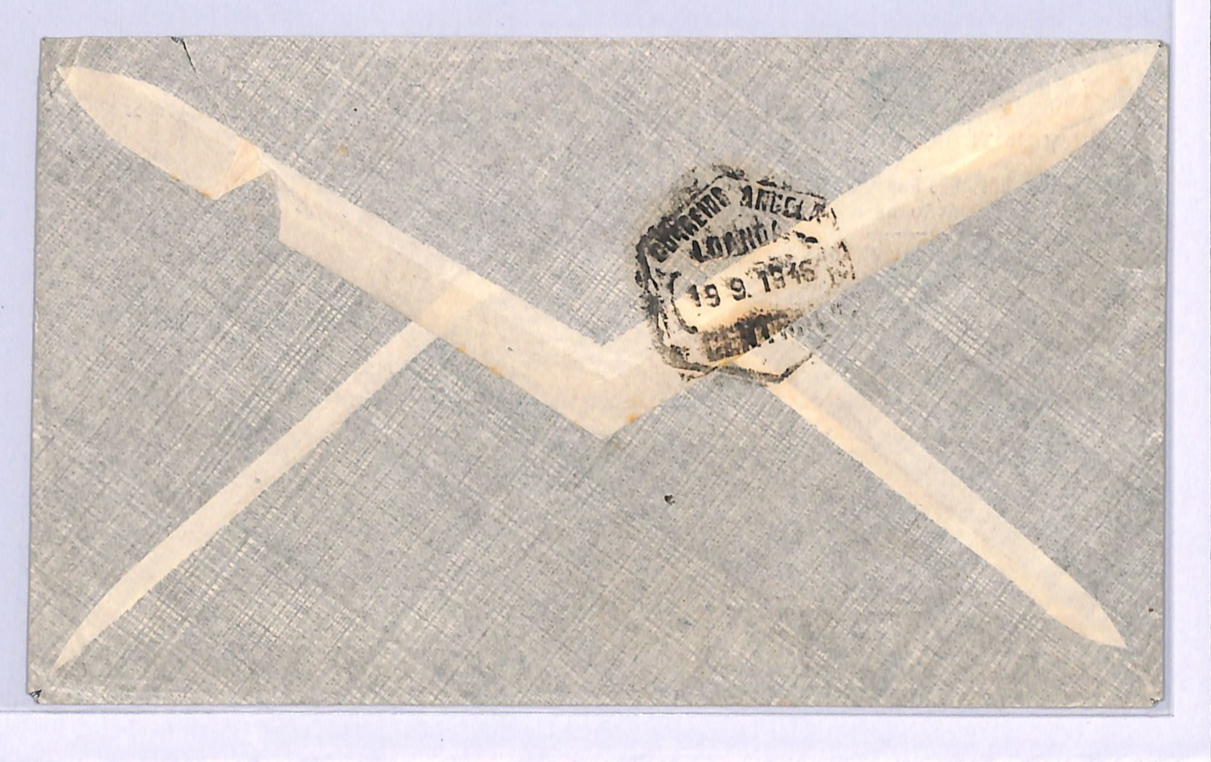 ANGOLA Official 1946 Air Mail *TAXE PERCUE LABEL* Nova Lisboa Cover Luanda WB102 - Image 4