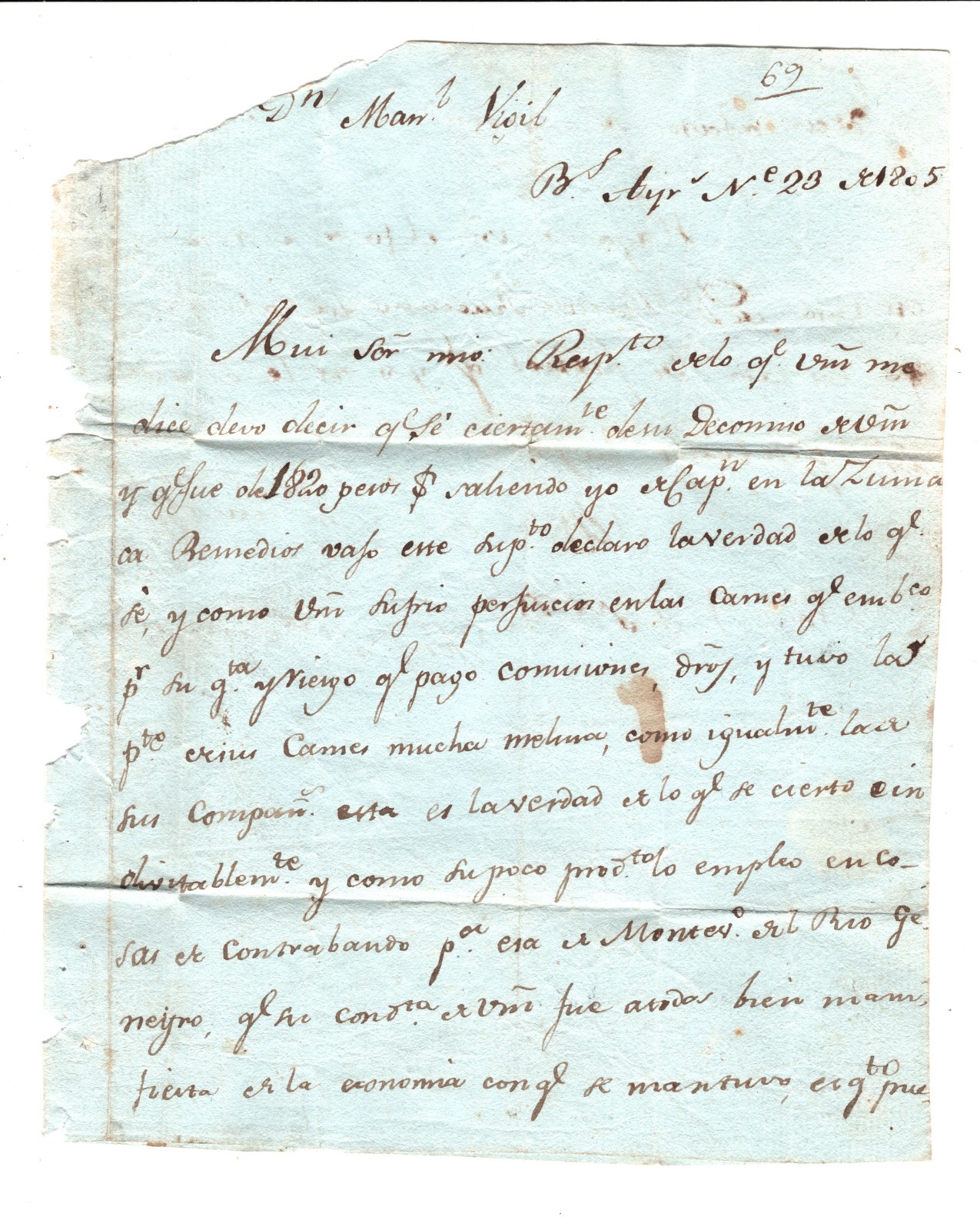 ARGENTINA Cover 1805 ENTIRE LETTER EL Buenos Aires{samwells-covers}WF102 - Image 5