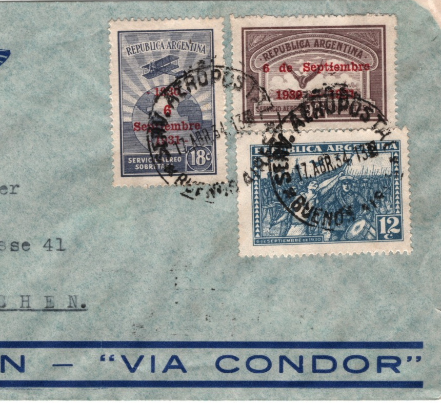 ARGENTINA GRAF ZEPPELIN Air Mail Cover CONDOR BAires Frankfurt Germany 1934 KZ84
