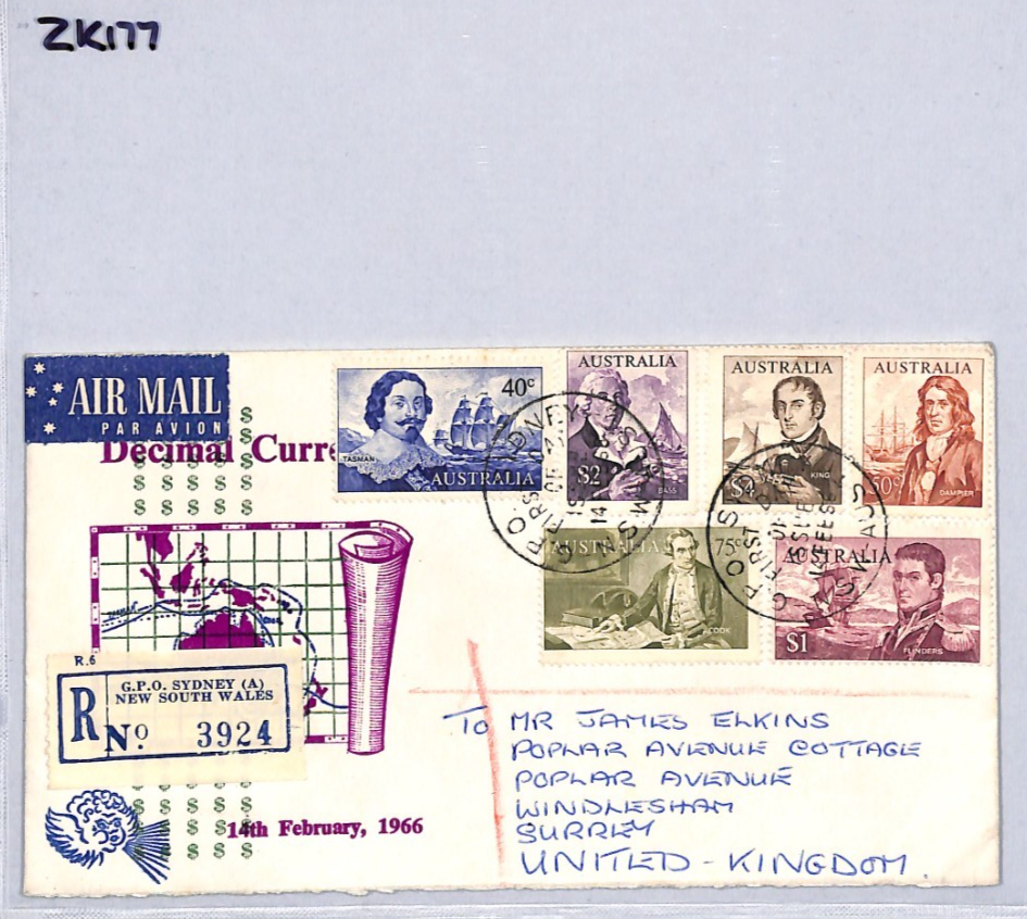 AUSTRALIA 1966 FDC Illustrated NAVIGATORS SET First Day Cover HIGH VALUES ZK177 - Image 8