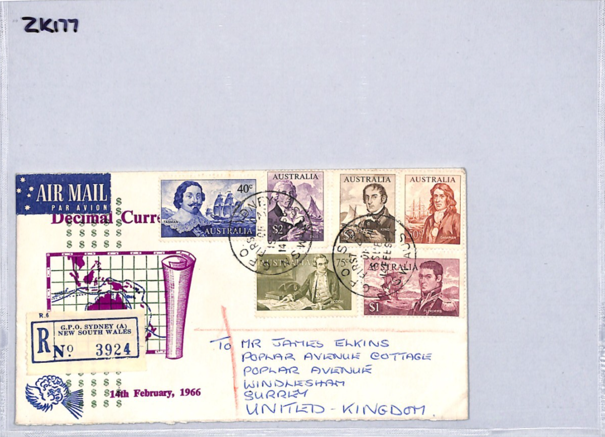 AUSTRALIA 1966 FDC Illustrated NAVIGATORS SET First Day Cover HIGH VALUES ZK177 - Image 10