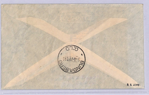 AUSTRALIA Air 1940 Cover FIRST FLIGHT Maryboro-Bundaberg Pilot RAAF Rare WT60 - Image 4