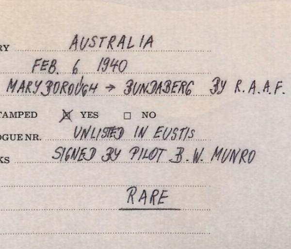 AUSTRALIA Air 1940 Cover FIRST FLIGHT Maryboro-Bundaberg Pilot RAAF Rare WT60 - Image 6