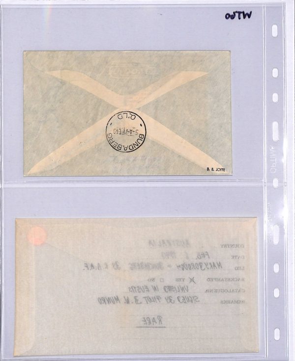 AUSTRALIA Air 1940 Cover FIRST FLIGHT Maryboro-Bundaberg Pilot RAAF Rare WT60 - Image 8