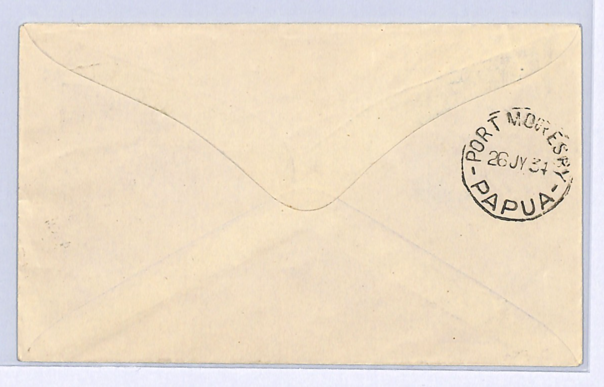 AUSTRALIA Air 6d *OS* OVERPRINT Cover PAPUA NEW GUINEA 1934 FIRST FLIGHT WA54 - Image 4