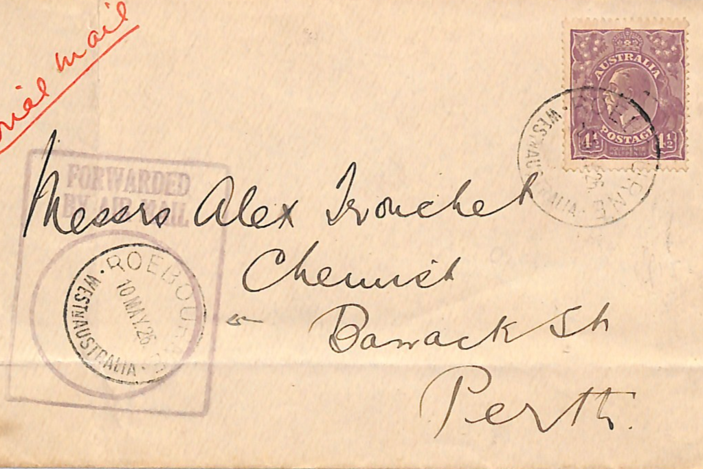 AUSTRALIA Air Mail Cover 1926 Roebourne Perth WA {samwells-covers}WQ295 - Image 13