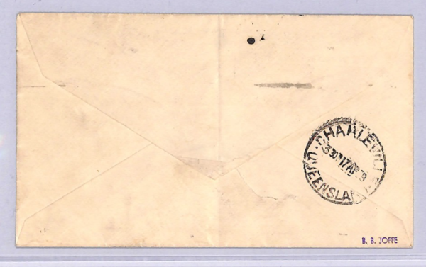 AUSTRALIA Air Mail Cover 1929 FIRST FLIGHT Brisbane-Charleville ANGEL Label WT47 - Image 4