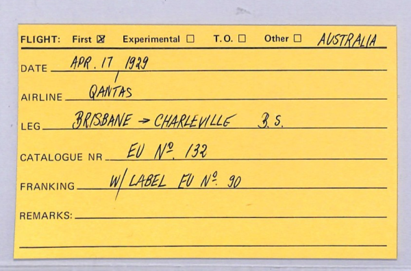 AUSTRALIA Air Mail Cover 1929 FIRST FLIGHT Brisbane-Charleville ANGEL Label WT47 - Image 6