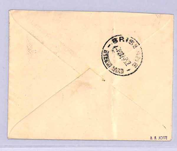 AUSTRALIA Air Mail Cover 1929 FIRST FLIGHT Charleville-Brisbane ANGEL Label WT48 - Image 3