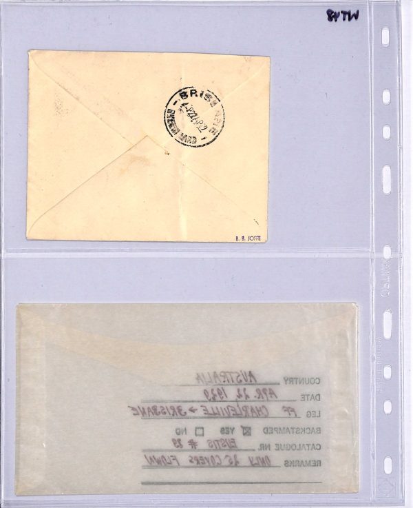 AUSTRALIA Air Mail Cover 1929 FIRST FLIGHT Charleville-Brisbane ANGEL Label WT48 - Image 8