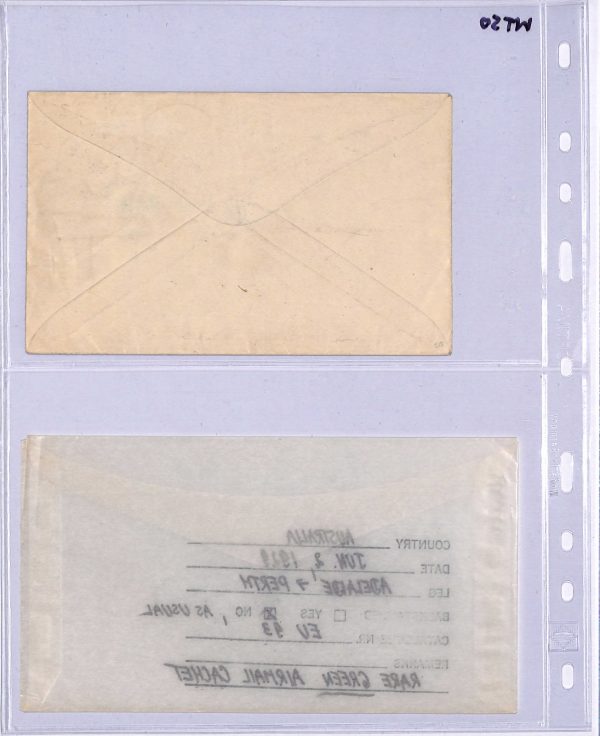 AUSTRALIA Air Mail *GREEN* Cachet Cover 1929 FIRST TRANSCONTINENTAL FLIGHT WT50 - Image 8