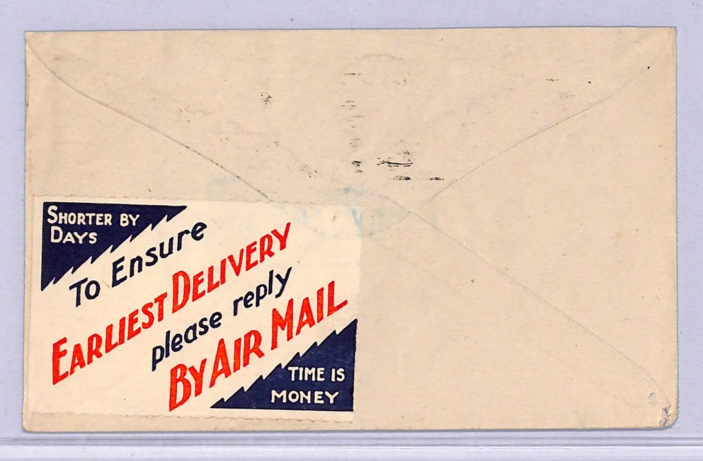 AUSTRALIA Air Mail *GREEN* Cachet Cover 1929 FIRST TRANSCONTINENTAL FLIGHT WT53 - Image 4