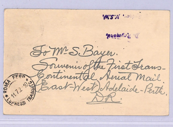 AUSTRALIA Card 1929 FIRST TRANSCONTINENTAL FLIGHT Air Mail ITALY Bayer Rare WT51 - Image 13