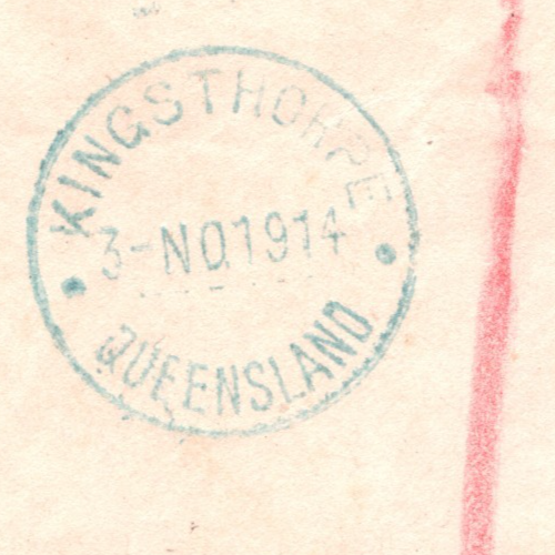 AUSTRALIA Cover QLD *KINGSTHORPE* Blue CDS Registered ROO 1914{samwells}WQ291 - Image 7