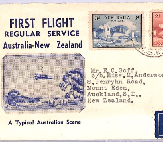 AUSTRALIA Cover SYDNEY HARBOUR BRIDGE 2d 3d (1932) Air NZ 1940 ILLUSTRATED XA284 - Image 4