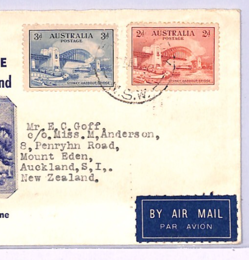 AUSTRALIA Cover SYDNEY HARBOUR BRIDGE 2d 3d (1932) Air NZ 1940 ILLUSTRATED XA284 - Image 5