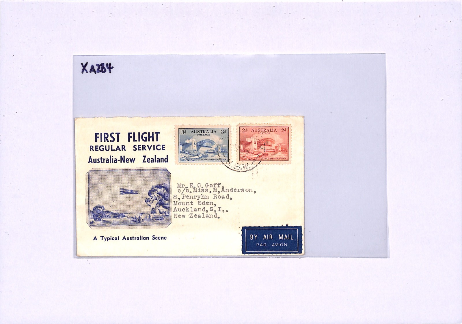 AUSTRALIA Cover SYDNEY HARBOUR BRIDGE 2d 3d (1932) Air NZ 1940 ILLUSTRATED XA284 - Image 8
