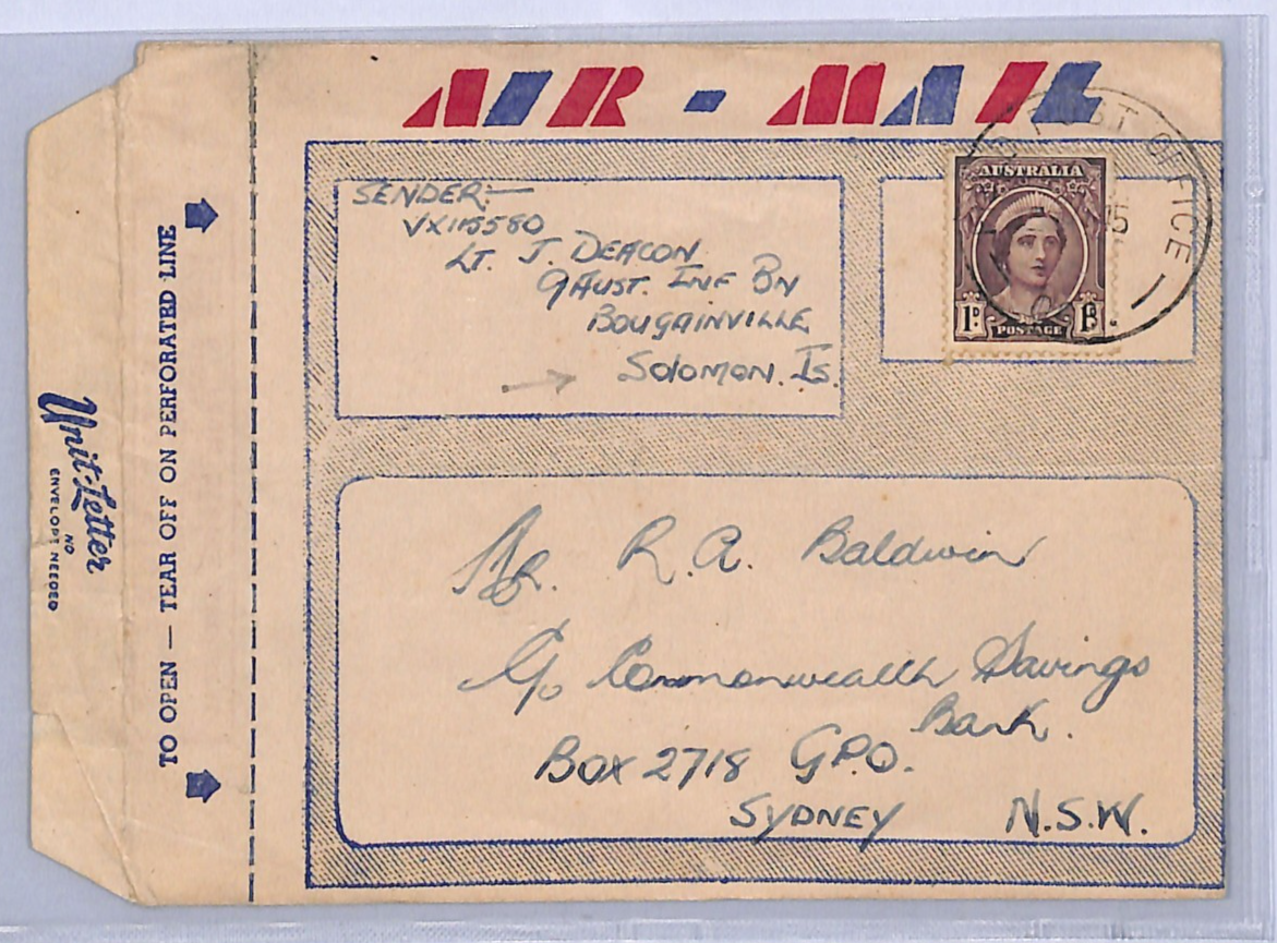 AUSTRALIA FORCES Used *SOLOMON ISLANDS* WW2 Air Letter FPO Torokina 1945 WH146 - Image 6