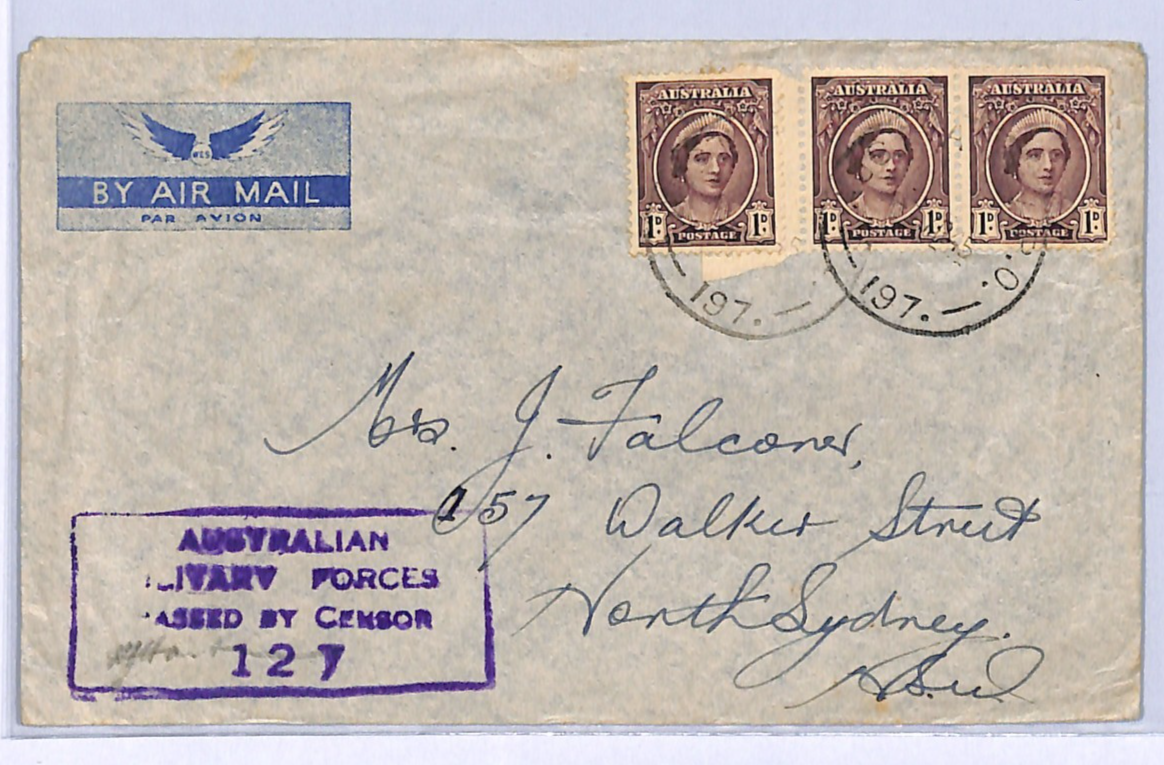 AUSTRALIA FORCES WW2 Cover *DUTCH NEW GUINEA* (Hollandia)? 1945 Sydney WH154