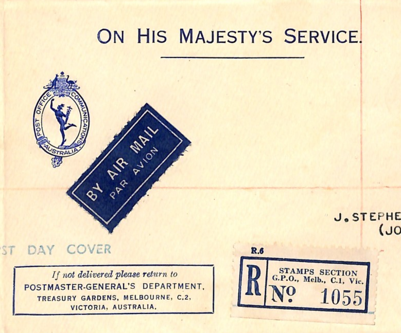 AUSTRALIA KGVI Official FDC 1938 10s 5s *ROBES* HIGH VALUES Melbourne Reg VM70 - Image 4