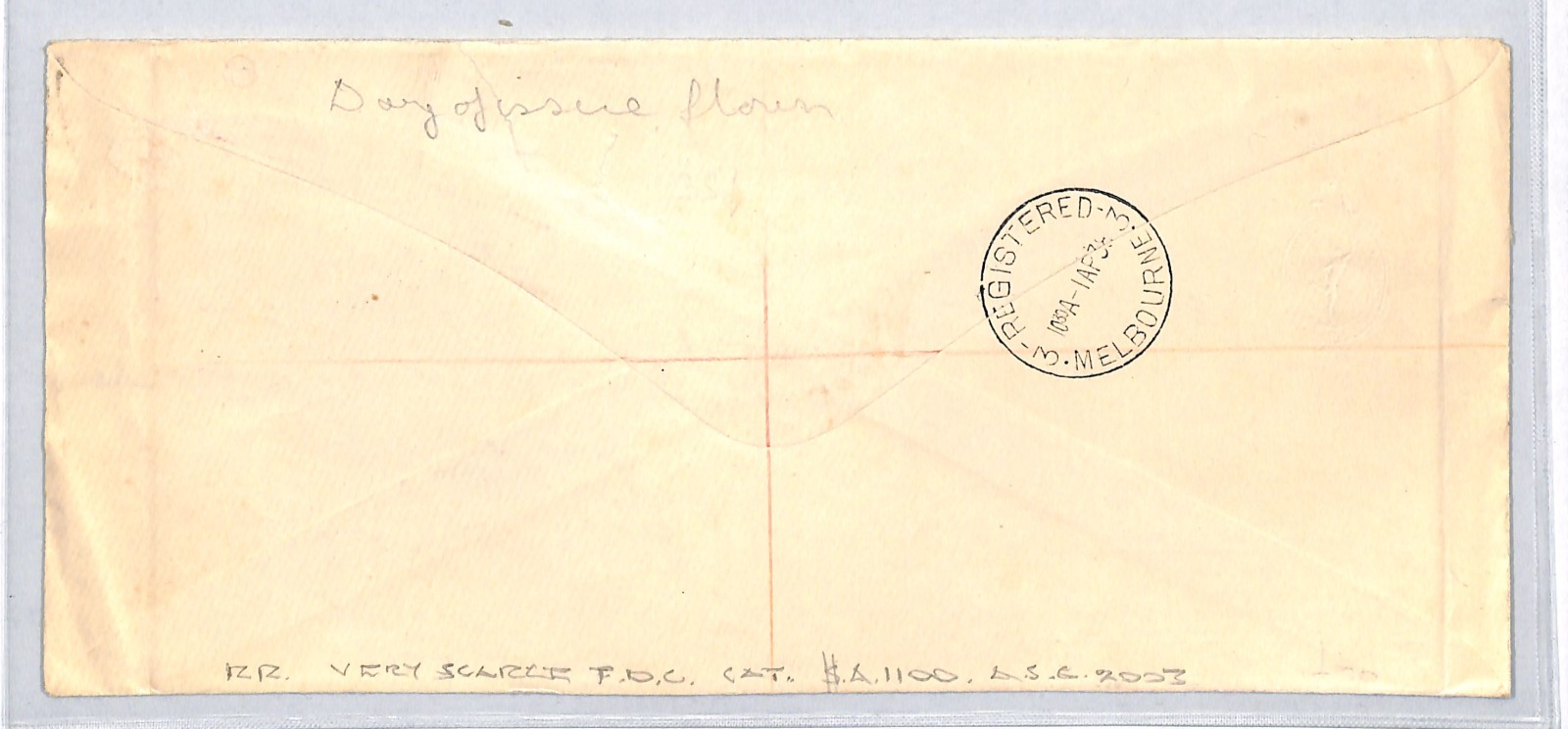 AUSTRALIA KGVI Official FDC 1938 10s 5s *ROBES* HIGH VALUES Melbourne Reg VM70 - Image 5