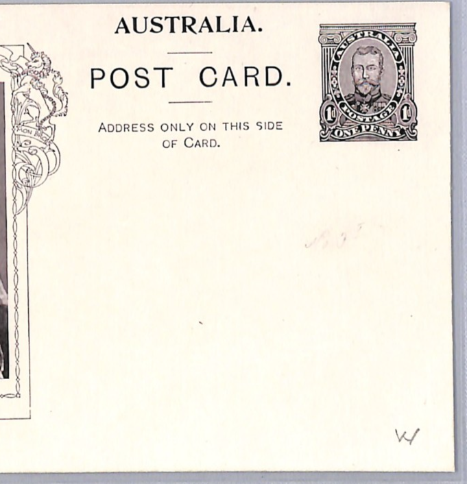 AUSTRALIA ROYALTY *GEORGE V* Illustrated Stationery Card 1911 Unused WN22 - Image 4