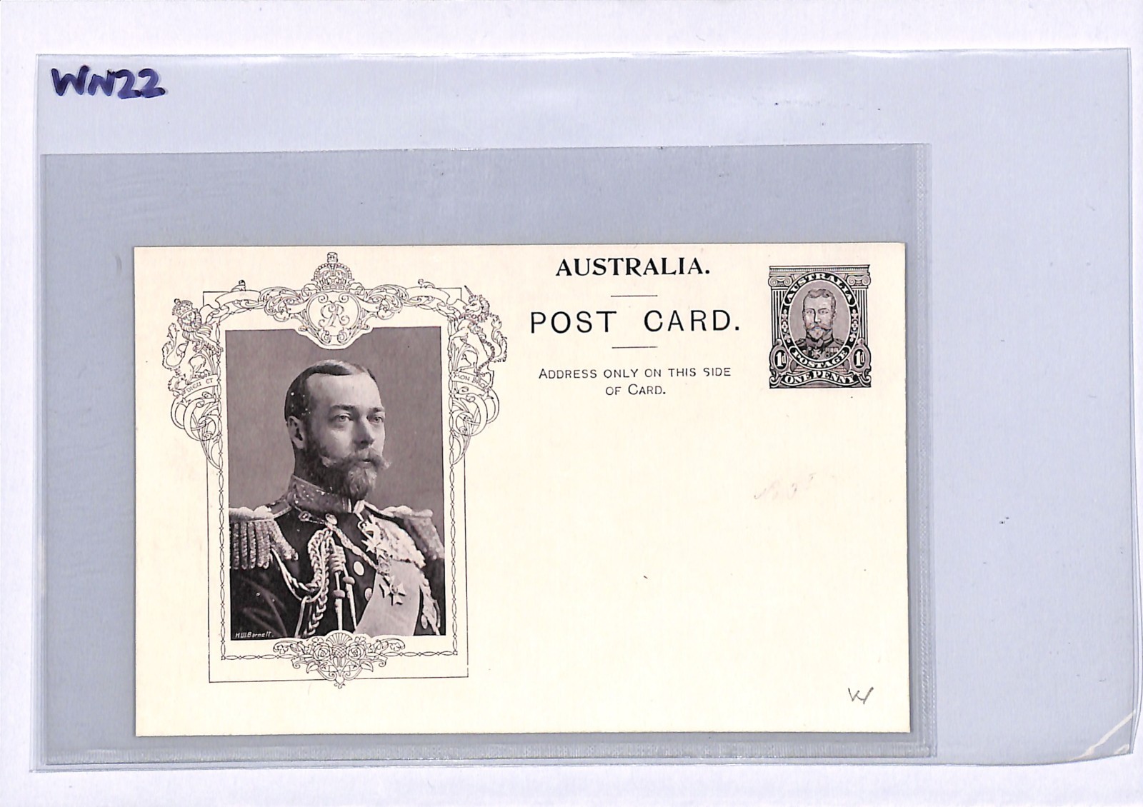 AUSTRALIA ROYALTY *GEORGE V* Illustrated Stationery Card 1911 Unused WN22 - Image 6