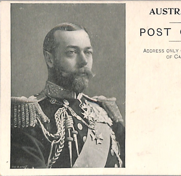 AUSTRALIA Stationery KGV CORONATION 1d Black KING Card 1911 Unused ROYALTY WN20 - Image 3