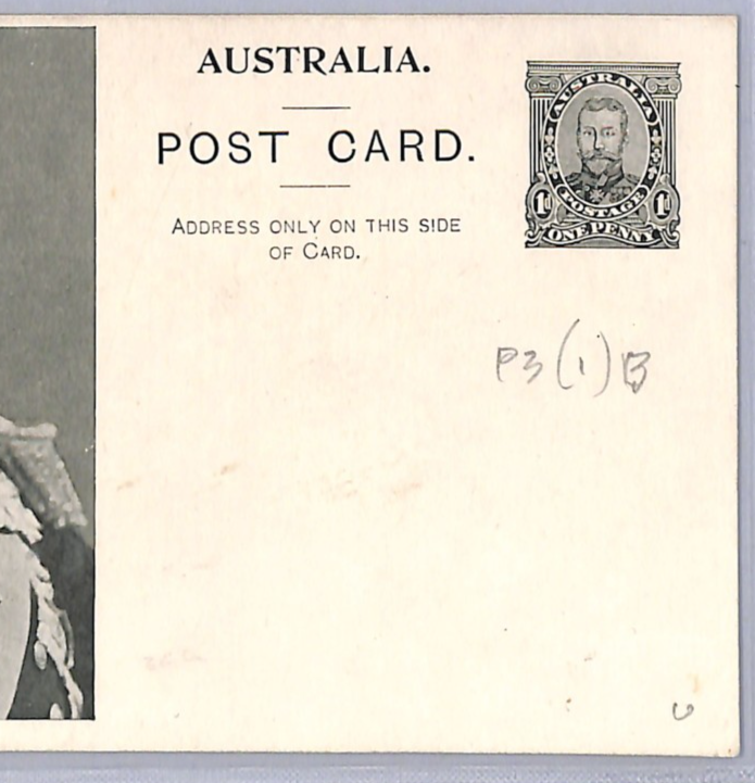 AUSTRALIA Stationery KGV CORONATION 1d Black KING Card 1911 Unused ROYALTY WN20 - Image 4