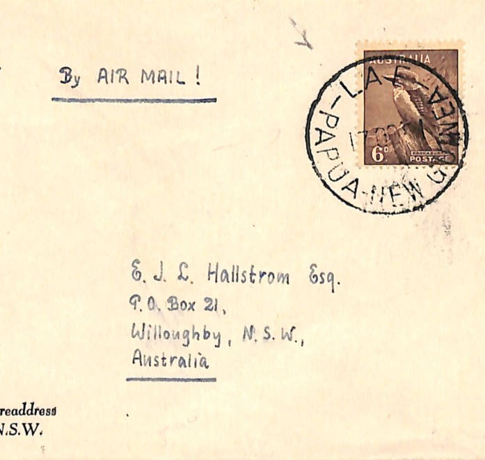 AUSTRALIA USED *PAPUA NEW GUINEA* Cover Lae 1934 SILENT NIGHT ADVERT WE135 - Image 5