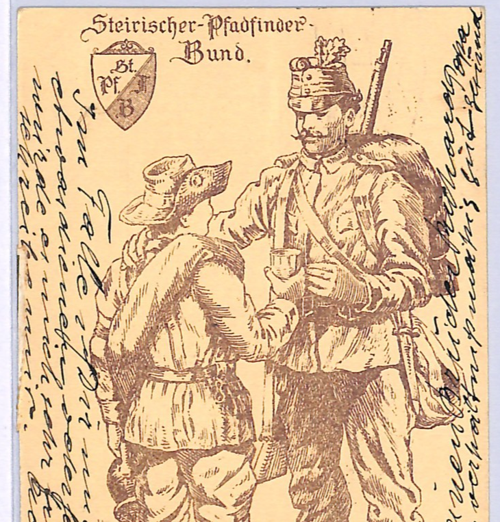 AUSTRIA *BOY SCOUTS* WW1 Card 1914 Steirischer-Pfadfinderbund RED CROSS WQ218 - Image 3