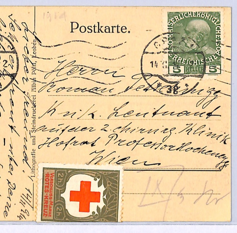 AUSTRIA *BOY SCOUTS* WW1 Card 1914 Steirischer-Pfadfinderbund RED CROSS WQ218