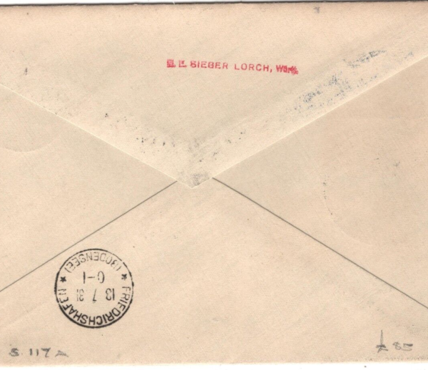 AUSTRIA GRAF ZEPPELIN Air *Sieger* Cover Vienna 1931 Klingenthal {samwells}KZ10 - Image 4