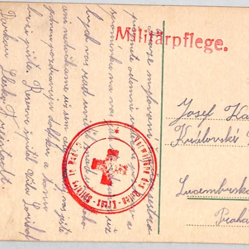 AUSTRIA WW1 Military *Militarpflege* Cachet RED CROSS Cover 1917 Prague RC216 - Image 5
