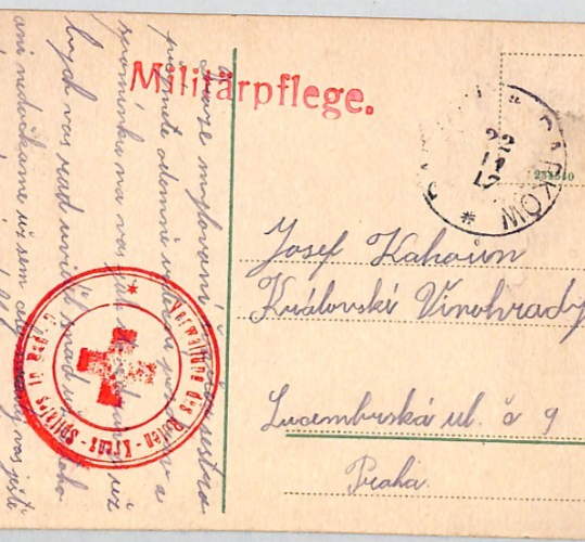 AUSTRIA WW1 Military *Militarpflege* Cachet RED CROSS Cover 1917 Prague RC216 - Image 7