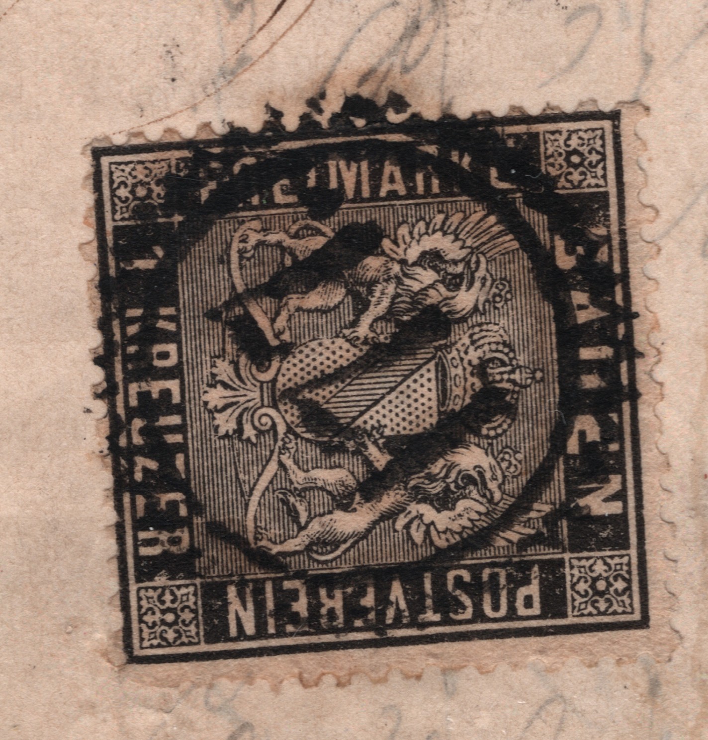 BADEN Classic 1kr Black 3kr *177* KARLSRUHE STADTPOST Cover Germany States WK163 - Image 13