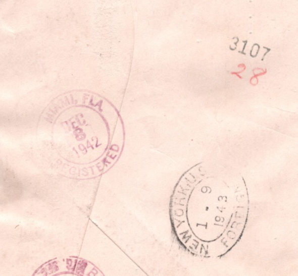 BAHAMAS KGVI £1 High Value 1942 Cover *1492 LANDFALL OF COLUMBUS* Set{14} KT130 - Image 13