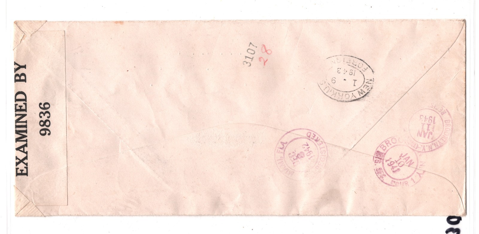BAHAMAS KGVI £1 High Value 1942 Cover *1492 LANDFALL OF COLUMBUS* Set{14} KT130 - Image 6