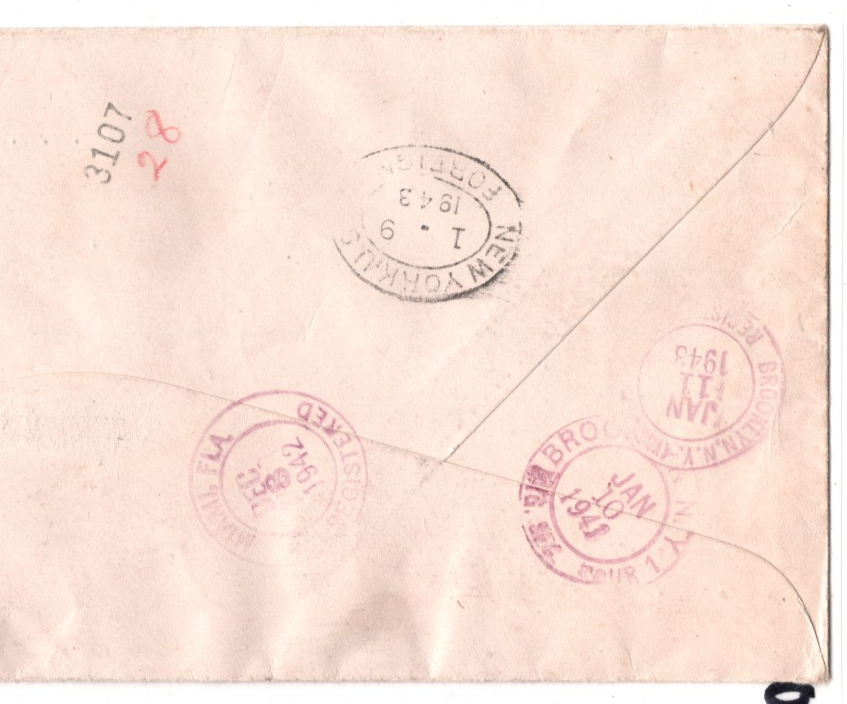 BAHAMAS KGVI £1 High Value 1942 Cover *1492 LANDFALL OF COLUMBUS* Set{14} KT130 - Image 10