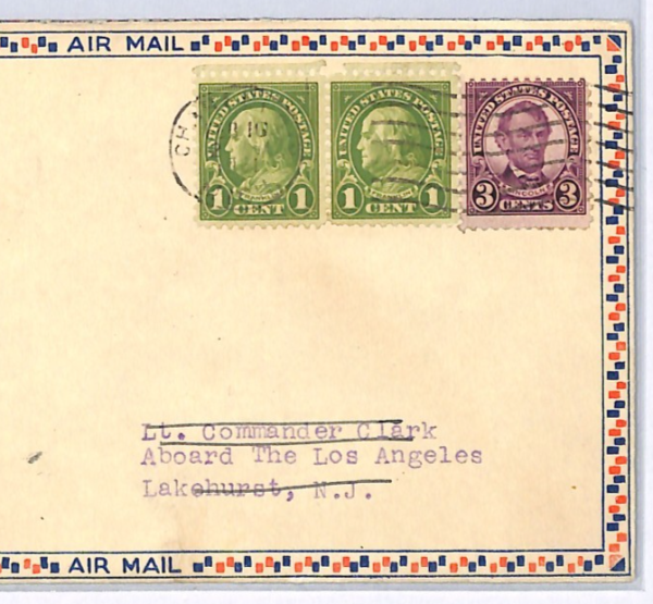 BAHAMAS/USA Mixed Franking Air Mail Cover St James MI Lakehurst 1931 WX102 - Image 3