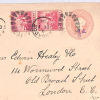 BARBADOS QV Uprated Stationery Cover ½d Surcharge GB London 1894{samwells}YX127