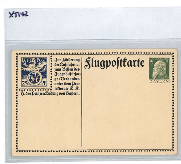 BAVARIA AVIATION ART Stationery 5+25pf Card AIR MAIL 1911 *FLYING MACHINE* XT142 - Image 7